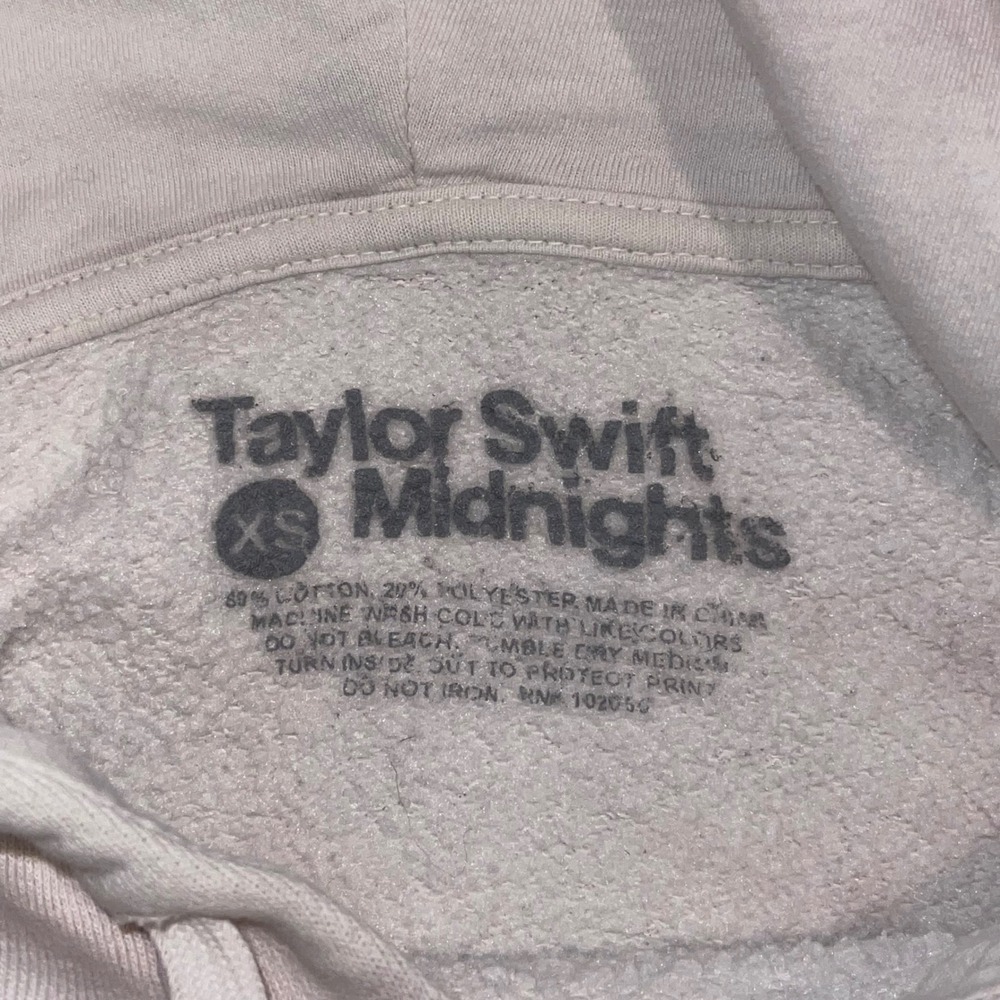 Taylor Swift Midnights Karma Is A Cat Tie Dye Hoodie XS Official Merch Stains - Picture 3 of 14